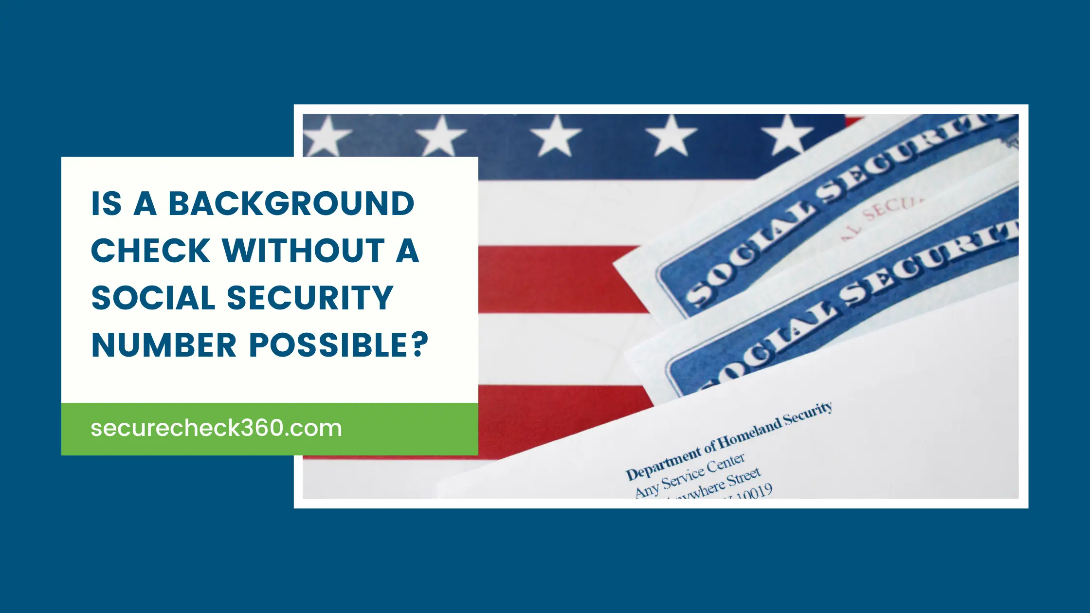 Is a background check without a social security number possible