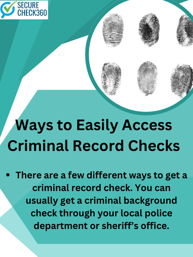 Criminal record check Everything You Need to Know SecureCheck360